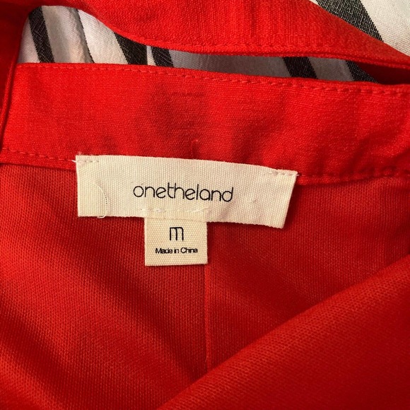 Onetheland Romper Womens Sz M Red Sweetheart‎ Tank Lace Up Corset Back Shorts - Picture 6 of 10